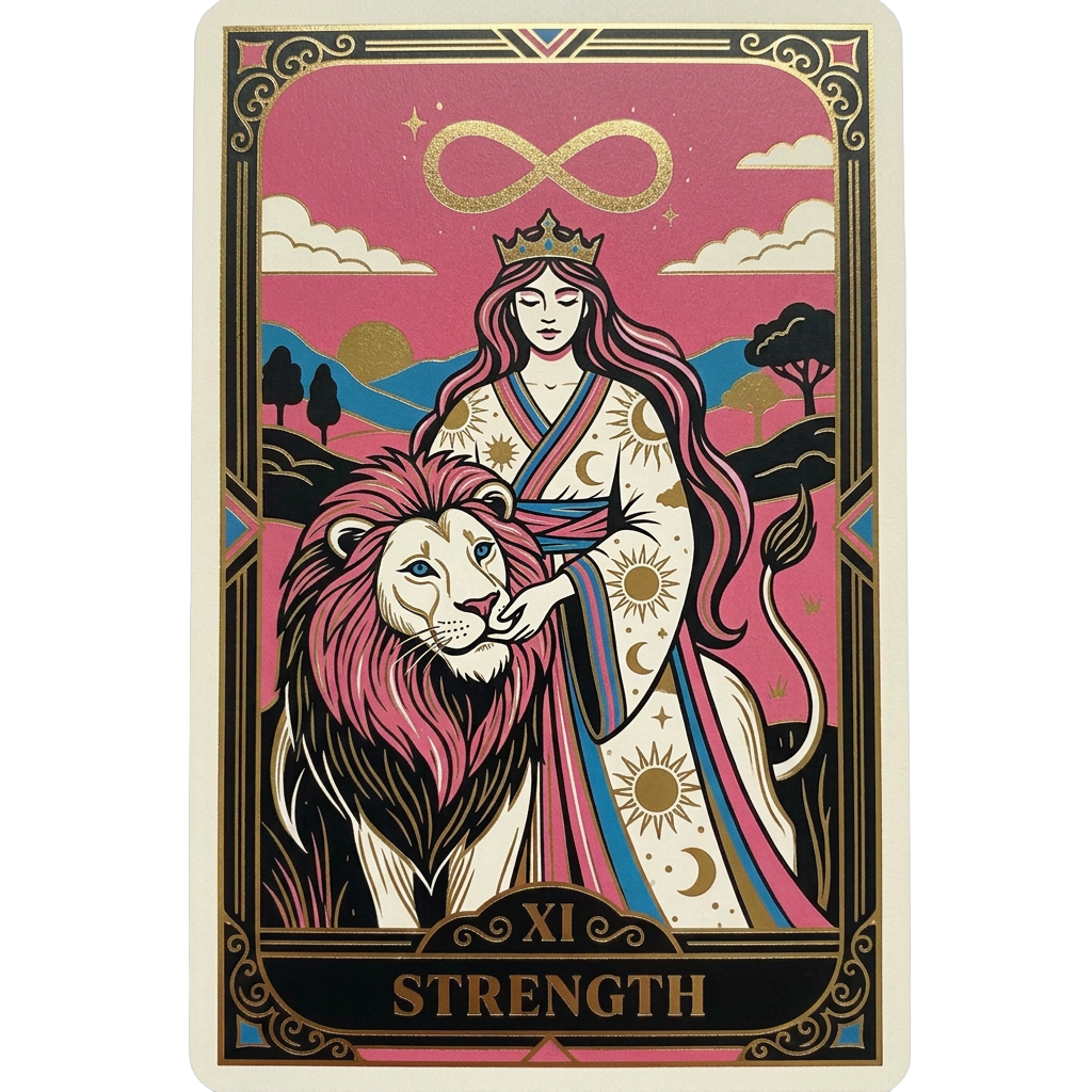 Remove the white background from this tarot card image, leaving only the card itself with a transparent background.